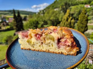 Saftiger Erdbeer Rhabarber Kuchen