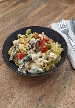 Feta-Spargel-Pasta