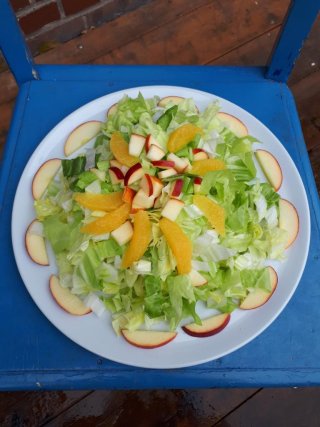 Zuckerhutsalat mit Orangenfilets