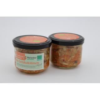 Bio Spitzkohl-Kimchi im Glas